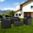 thumbnail image 6 of STARTWO Outdoor Rattan/Wicker Chair Furniture Cover Set, 4-Piece, 600D Heavy Duty Water-Resistant Fabric (Black), 6 of 6