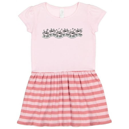 

Inktastic Musical Bicycles Gift Toddler Girl Dress