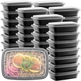 thumbnail image 3 of 10PCS Plastic Disposable Food Containers Microwave Safe Food Storage Containers With Lids Fruit Salad Sandwich Takeout Lunch Box 10pcs 1000ml, 3 of 6