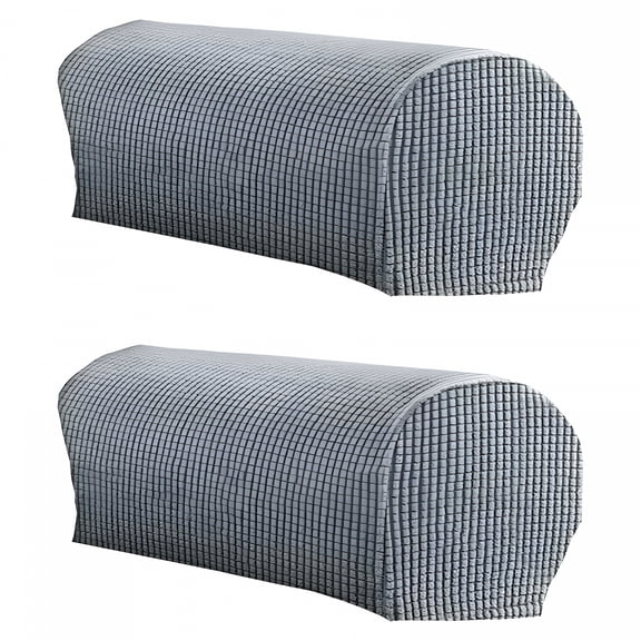 AUQ 2Pcs Soft Stretch Plush Armrest Covers,Stretch Armrest Covers for Chairs/Sofas,Couch Arm Covers,Furniture Protector Armchair Slipcovers for Recliner