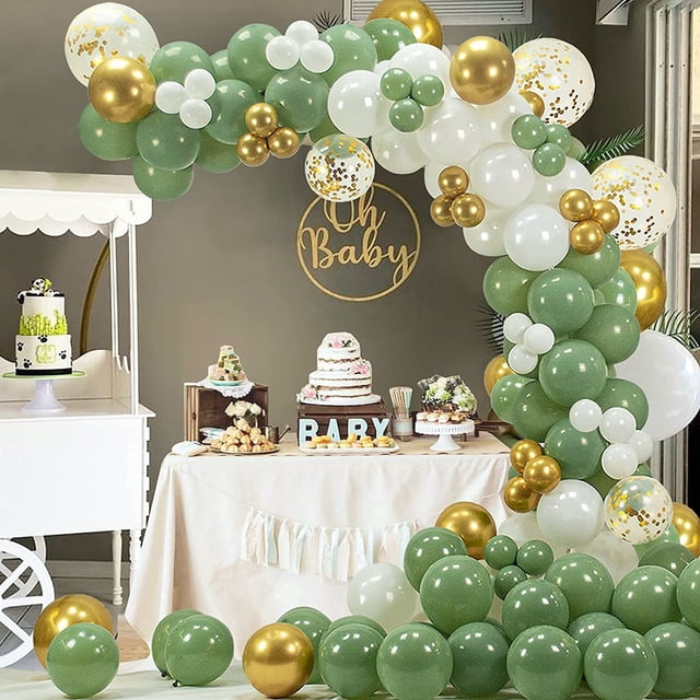 Balloon Arch Kit Oh Baby Party, confeti de látex, 137 unidades