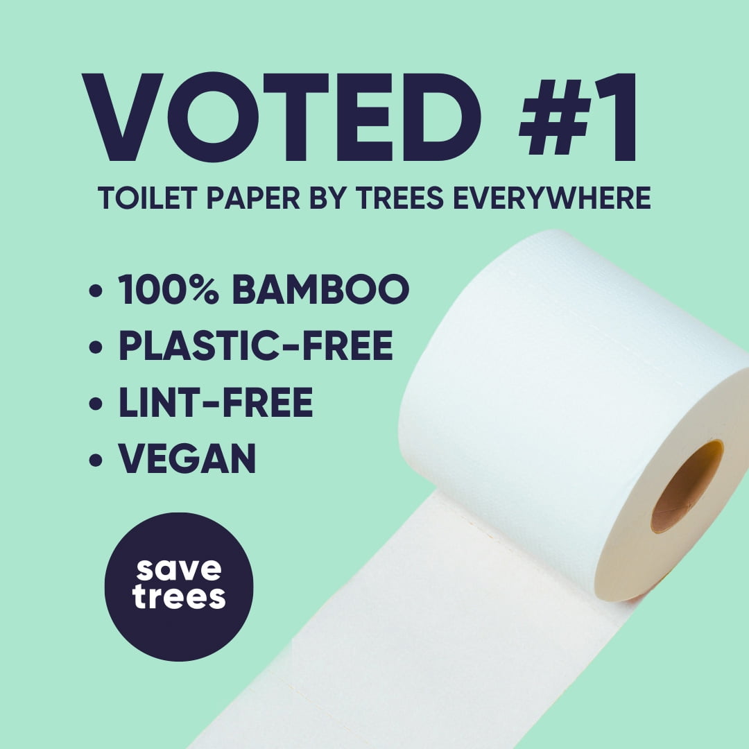 Save Trees Bamboo Toilet Paper - 24 Rolls of Soft, Strong, Eco Friendly Toilet Paper