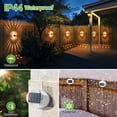 thumbnail image 6 of Solar Powered   Fence Lights 8 Pack , Auto/off Solar Outdoor Wall Lights Solar Deck Step Lights , Waterproof Fence Solar Light for Garden Patio Yard Decor, 6 of 9