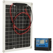 15 Watts Solar Panel Kit, High Efficiency Battery Charger With 50A Controller, 15x11 Portable Waterproof Solar Panel Set, Backup Power Emergency Power Supply For Camp RV Home Boat Caravan Rooftop