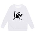 thumbnail image 3 of Toddler Boys Sweatshirt Long Sleeve White Sweatshirt Toddler Crewneck Pullover Tops Fall Clothes Girls 12-18 Months Clothes, 3 of 3
