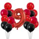 thumbnail image 3 of 21 globos de mariquita de 12 pulgadas con puntos rojos y negros, decoraciones para fiestas de cumpleaños, baby shower, suministros para fiestas de cumpleaños con números rojos de 32 pulgadas, 3 of 5