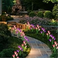 thumbnail image 2 of 2PCS IP65 Waterproof Red Lily Solar Lights, Outdoor Multi-color Changing LED Solar Flower Lights, 2 of 6