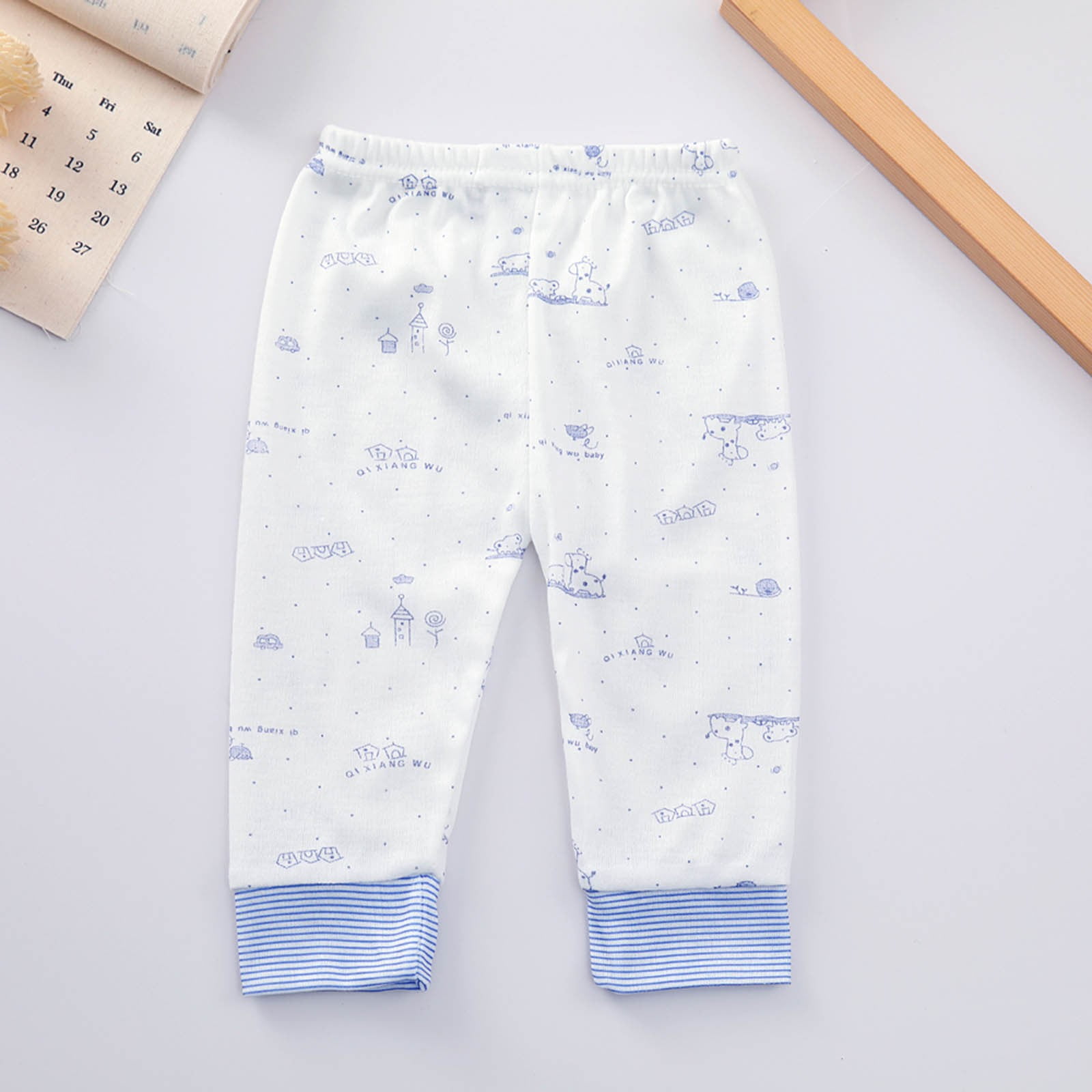 Ketyyh-chn99 Outfits Baby Girl Baby Girl Boy Clothes Set +Bib+Sock Set Tops+Hat+Pants 8Pcs Outfits Boy Shose+Romper Girl Boy Outfits Preemie Baby Clothes Cotton Blend for 0-3Months,Blue