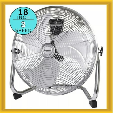 Impress - 18" Floor Fan - Chrome
