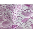 thumbnail image 4 of Ambesonne Orchid Quilted Bedspread Set 3 Pcs, Ornate Floral Curly Leaf, Queen Size, Lilac Magenta White, 4 of 5