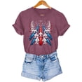 thumbnail image 7 of Busydd Tshirts Shirts for Women 4th of July American Flag Print Cotton T Shirts Independence Day Patriotic Graphic Tees Casual Summer Crewneck Short Sleeve Tops M, 7 of 7