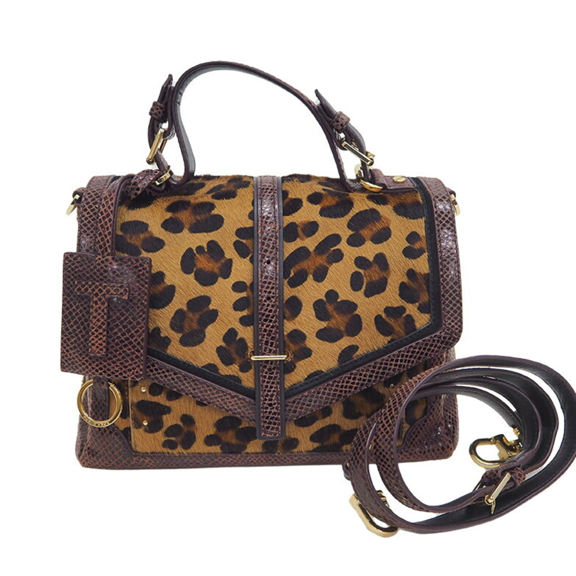 Authenticated Used Tory Burch Harako Leopard handbag 2WAY shoulder