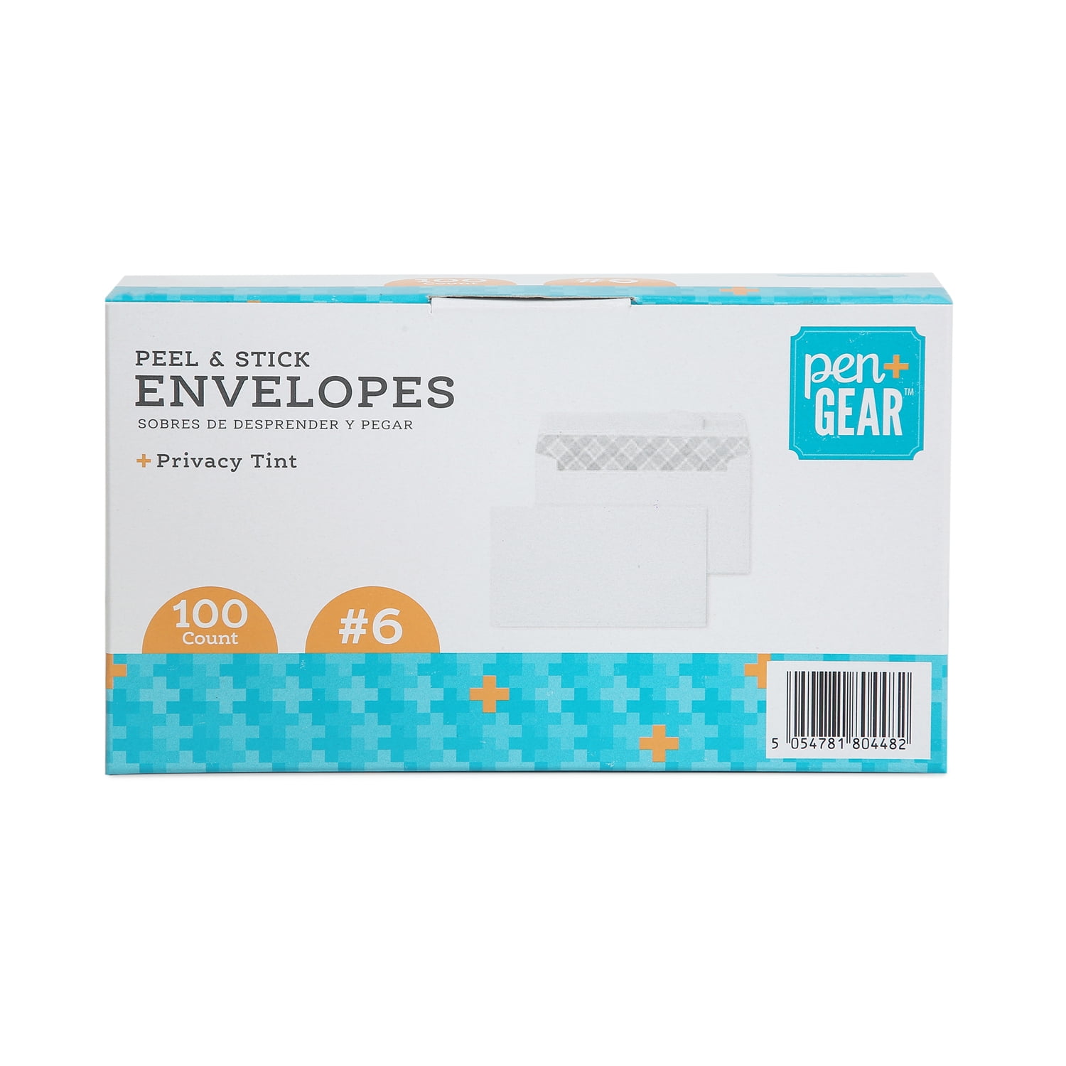 Pen+Gear #6 Privacy Tint Peel and Stick Envelopes, White, 3.63" x 6.5", 100 Count