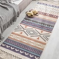 thumbnail image 1 of Entemah Alfombra de Ba&ntilde;o a Rayas con Borla de 60 x 180 cm, Alfombra de Algod&oacute;n Tejida a Mano, Ligera Alfombra de Cocina Tejida de Algod&oacute;n con Borlas, Alfombra Bohemia, 1 of 6