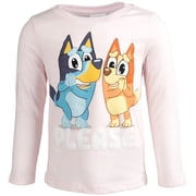 Bluey Bingo Little Girls 2 Pack Long Sleeve T-Shirts Toddler to Big Kid