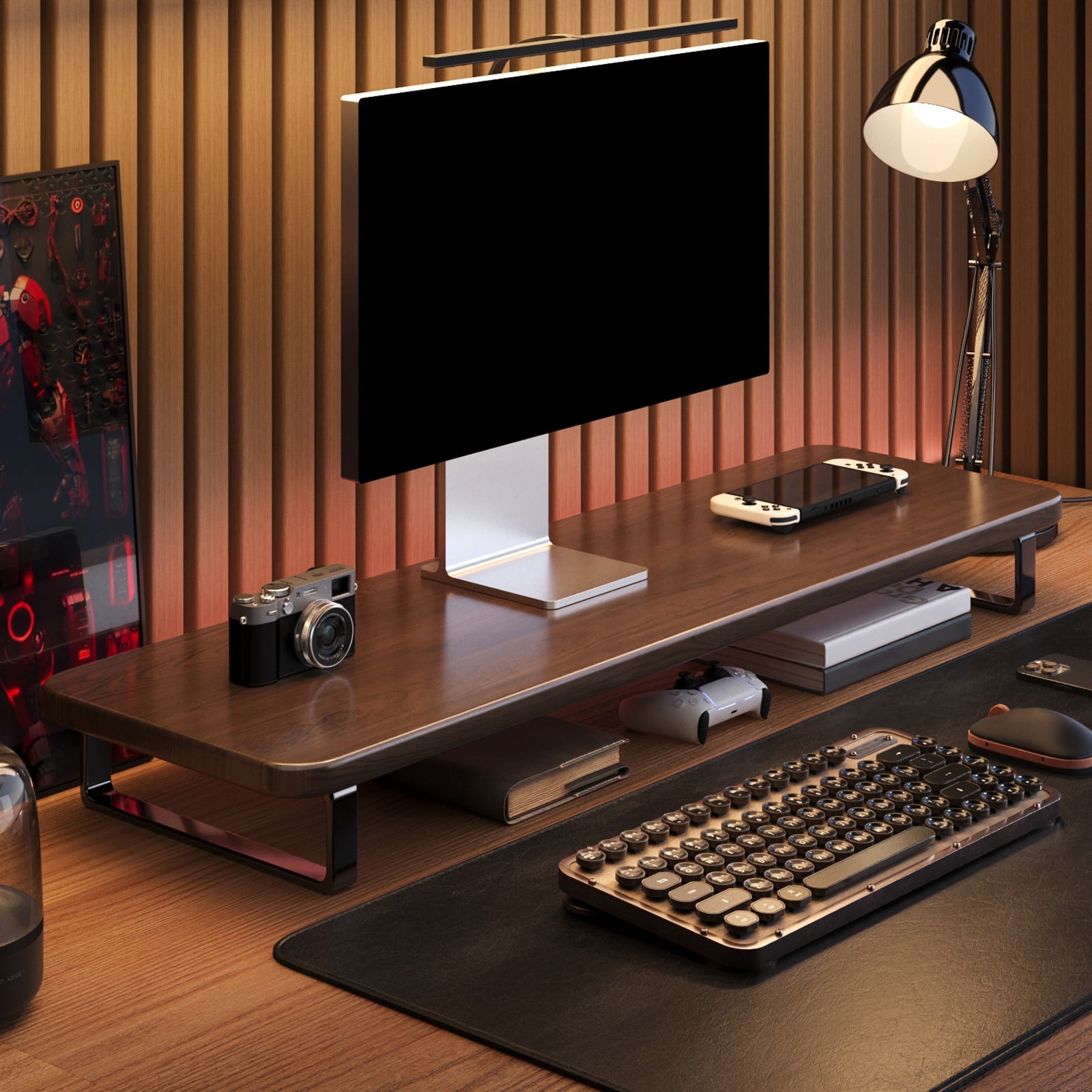 Ergonomic Height Computer Desk Stand Risers with Smooth Surfaces AntiSlip Base Enhances Workspaces Space Efficiency