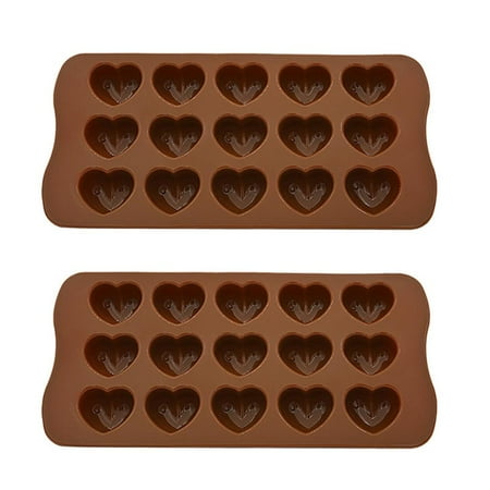 

15-Cavity Silicone Mold 2 Piece Heart Shaped Chocolate Molds Baking Tools for DIY Chocolate Jelly Cake Candy