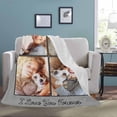 thumbnail image 4 of Custom Blanket with Picture Text Customized Blankets with 20 Photos Personalized Blanket Using My Own Pictures, Memorial Gifts for Birthday Christmas Valentine's Day Dad Mom Daughter Friends, 4 of 6