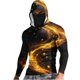 thumbnail image 5 of Ceisia Golden Fluid Galaxy Print Hooded Top Men's Slim Fit Long Sleeve UV Protective Face Mask Shirt Yellow S Gifts, 5 of 5