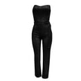 thumbnail image 5 of successthop Sequin Jumpsuits for Women Evening Party Plus Size Slim V Neck Sleeveless One Piece Long Solid Lounge Wear S, 5 of 6