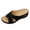 Black, variant on Women's Wedge Platform Slippers Boho Arch Support Slip on Dressy Casual Summer Beach Shoes