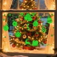 thumbnail image 5 of HYLLai Glow in the Dark Christmas Snowflake Window Stickers, Reusable Decals for Glass Mirrors and Walls, Green Holiday Decor (B), 5 of 6