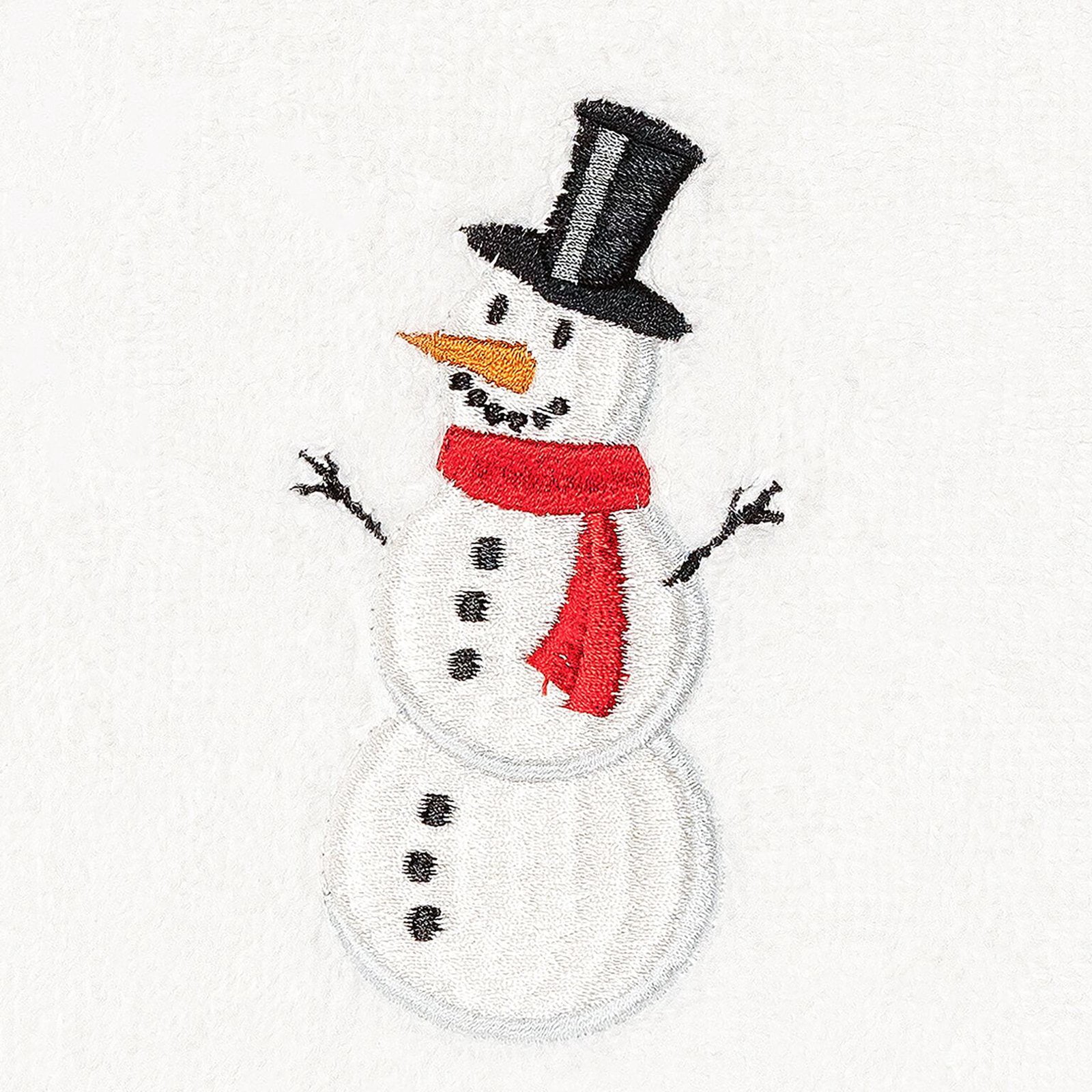 Linum Home Textiles Snowman Embroidered Turkish Cotton Hand Towels - Set of 2