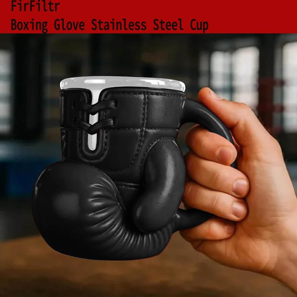 lanema Boxing Glove Inspired Nonrust Steel Coffee Mugs For Athletes And Sports Enthusiasts Durable 3D Design Gift For Coaches