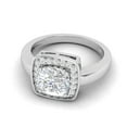 thumbnail image 4 of AVDAN 1.10 Ct Cushion Cut Moissanite Halo Women Engagement Ring 925 Sterling Silver, 4 of 6