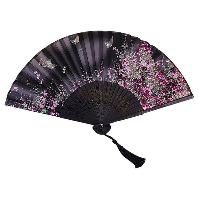 TIELUTT Handheld Paper Fan Set Chinese Ancient Style Decorative Fans For Brunch Decorations and Hanging Paper Fans and Flower Paper Decorations for Party Birthday Tissue Paper Butterflies Party Decor