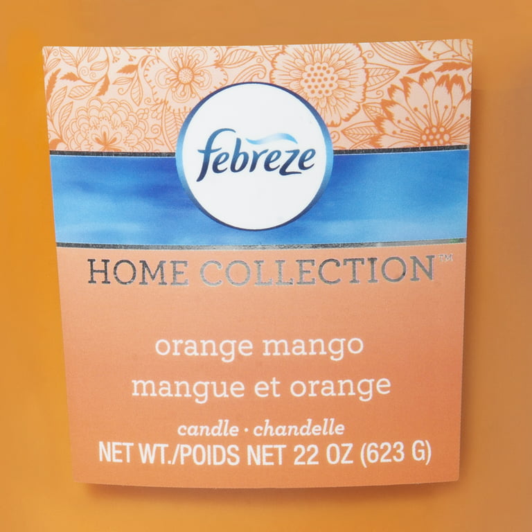 Febreze Home Collection Scented Jar Candle, Citrus Mango, 22 oz., Single 