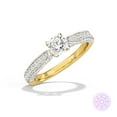 thumbnail image 5 of 2.54 Ct Round Diamond Bridal Rings Solid 18K Yellow Gold, 5 of 9