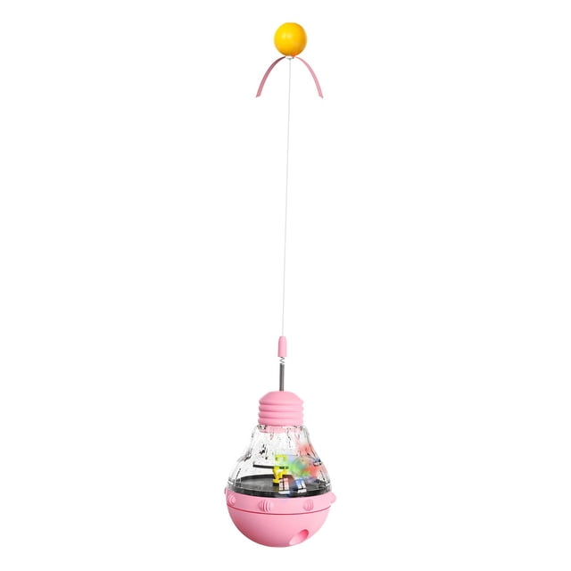 Juguete interactivo para gatos, dispensador de golosinas para gatos, vaso de juguete, bola para golosinas, juguetes para comida para gatos Rosa
