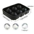 thumbnail image 2 of Silicone Ice Cube Trays Combo Round Ice Ball Spheres Ice Cube Tray Mold (6 Round Ice Ball BlackSpheres), 2 of 9