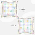 thumbnail image 3 of ZNDUO Colorful Plaid Floral Throw Pillows, Throw Pillows for Couch-Indoor Decorative Pillows,18"x18", 3 of 8
