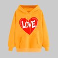 thumbnail image 2 of Goodeals Clearance Deals,Oversized Hoodies for Women Cute Heart Graphic Hoodie Casual Y2K Hooded Sweatshirt Fashion Preppy Sweatshirt Teen Girls Pullover(Yellow,S), 2 of 5