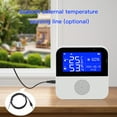 thumbnail image 4 of Tuya WIFI Intelligent Temperature Humidity Sensors Intelligent Home Desktop Office Hotel Multi-function Temperature Humidity Sensors 2.9 Inch with Backlight LCD Display Time Date Display Mobilephone, 4 of 9