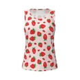 thumbnail image 3 of Picia Strawberries Pattern Women's Workout Tank Top,Breathable Activewear,Slim Fit Athletic Top,Versatile Workout Moisture-wicking top-Large, 3 of 9