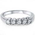 thumbnail image 3 of Pompeii 1/4 Ct Five Stone EX3 Lab Grown Diamond Wedding Ring 14k White Gold, 3 of 4