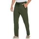 thumbnail image 1 of Amzcrzy Pantalones Deportivos Hombre Senderismo Cintura Elástica Ligera Transpirables Resistentes Al Agua Color Liso Joggers 4 Direcciones Bolsillos Cremallera Tallas S-4XL Verde, 1 of 3