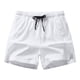 thumbnail image 1 of Pantalones Cortos Atléticos de los Hombres Color Sólido Cordón Bolsillo Cintura Elástica, Pantalones Cortos Ligeros de los Hombres Casual, 1 of 2
