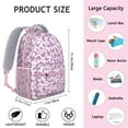 thumbnail image 6 of Leopard Print Backpack for School,Cute School Bag,Schoolbag with Adjustable Shoulder Straps & Padded Back,15.3"x11"x6.7", 6 of 6