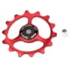 thumbnail image 4 of Rueda de guía de rodamiento de bicicleta de carreras , polea de 14 dientes, parte trasera de aluminio rojo kusrkot Cojinete de guía del dial trasero de la bicicleta, 4 of 8