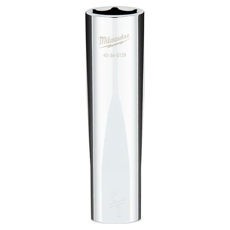 UPC: 0045242589333 | Milwaukee-45-34-9128 1/2 in. Drive 5/8 in. SAE 6-Point Deep Socket with FOUR FLAT Sides