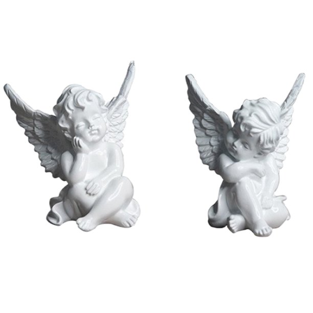 Figuritas de Ángel de Cupido, decoración bonita de Ángel de estilo europeo, decoración para la habitación del hogar, 1 par