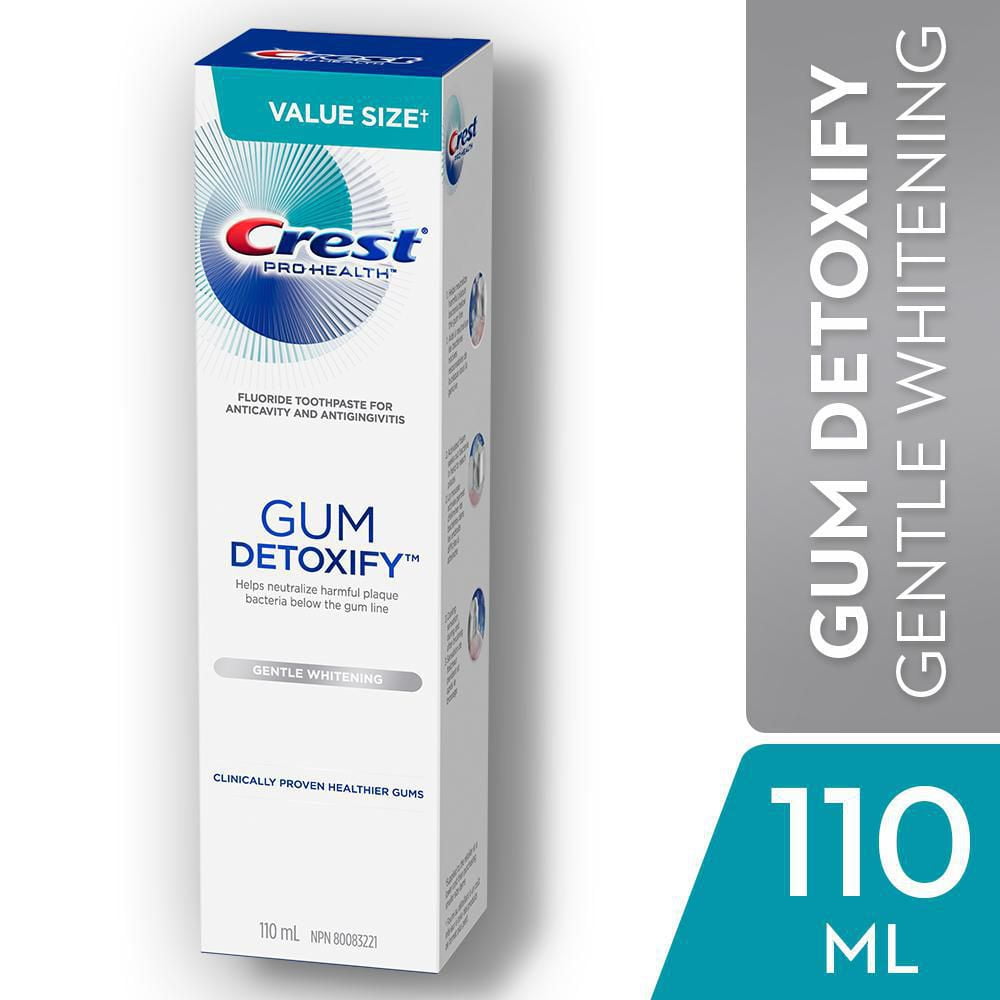 クレストミー Crest Gum Detoxify Gentle Whitening Toothpaste, 110 mL
