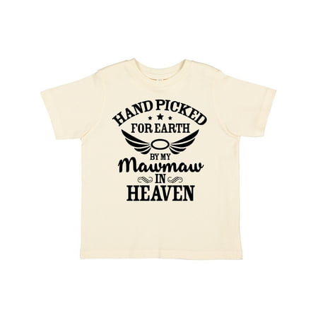 

Inktastic Handpicked for Earth By My Mawmaw in Heaven with Angel Wings Boys or Girls Toddler T-Shirt