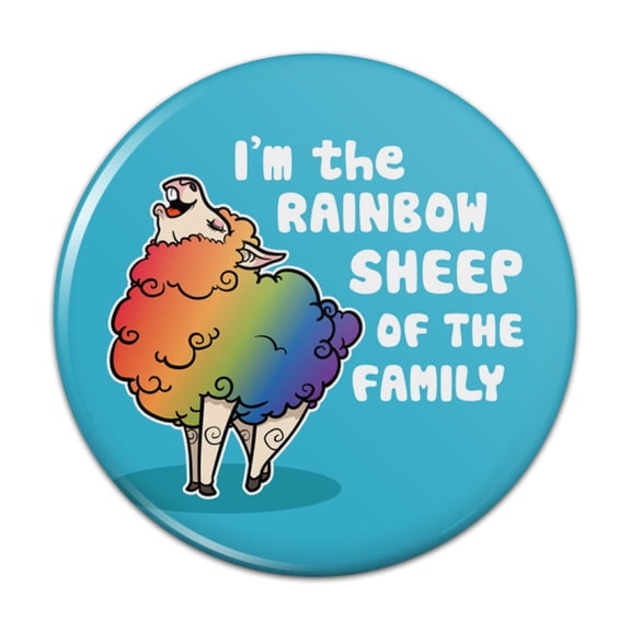 I'm The Rainbow Sheep of the Family Gay Pride Pinback Button Pin