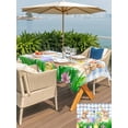 thumbnail image 4 of Outdoor Tablecloth with Umbrella Hole and Zipper, Easter Bunny Rectangle Table Cloth 60x120 Inch Waterproof Tablecloth, Spring Easter Eggs Floral Blue Plaid Picnic Table Cover for Patio Camping, 4 of 7