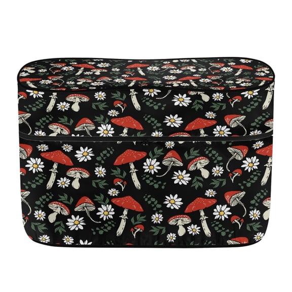 CHAQLIN Mushroom Daisy RV Dual Propane Tank Cover, Waterproof Polyester Anti Dust Tank Protector for Outdoor Travel Camping